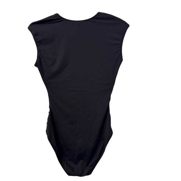 Bleu Rod Beattie Black V-Neck Cap Sleeve One Piece Swimsuit  NWT‎ SIZE 4 (A) - Picture 6 of 8